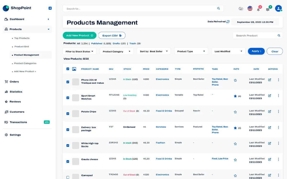 E-commerce management platform